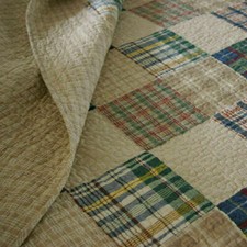 NEW COZY BLUE TAN BROWN GREEN DENIM RED COUNTRY SOUTHWEST CABIN PLAID QUILT