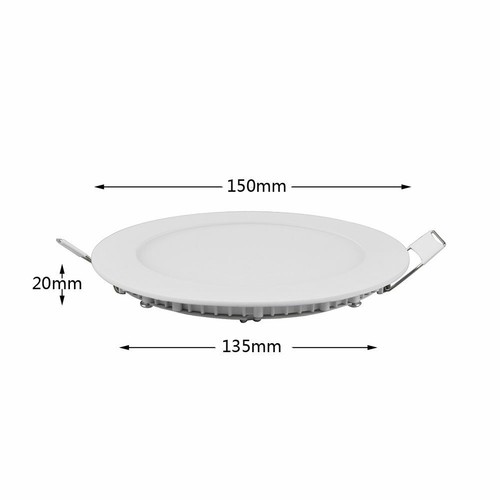 6X 9W Panel LED Foco empotrable Lámpara de techo Lámpara de pared plana Blanco neutro Redondo - Imagen 4 de 10