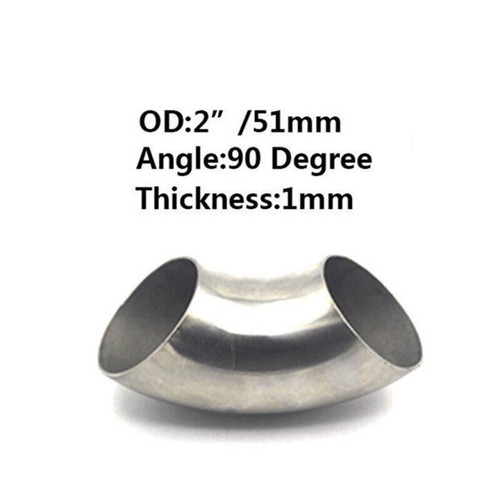 2/2.5/3 inch Elbow Exhaust Pipe 90 Degree Bend Exhaust Pipe Stainless Steel AU - Picture 8 of 15