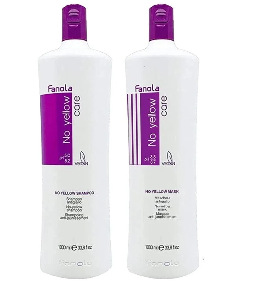 Fanola No YELLOW SHAMPOO 1000ml & MASK 1000ml / Mask 1000ml OR Shampoo 1000ml