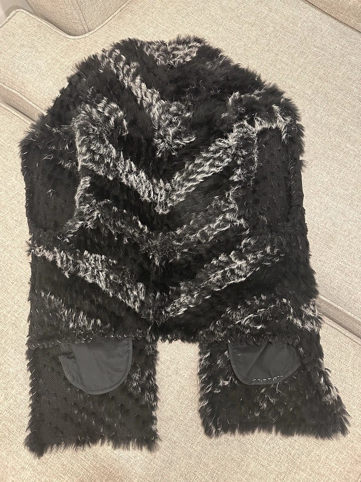 marc by marc jacobs Rabbit Fur Vest With Pockets Festival Vintage 80’s Quirky - Image 3 of 4