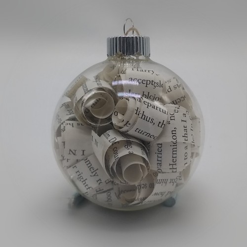 Harry Potter Christmas Ornament, Clear Ornament, Harry Potter Book Page Ornament - Picture 10 of 10
