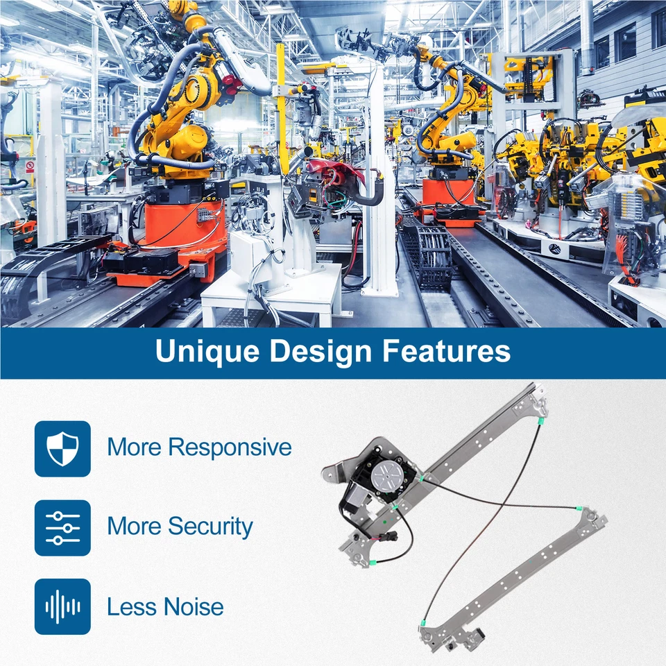 Regulador de ventana delantera y trasera con motor 4 piezas para Cadillac Escalade EXT 2002-2006 Foto 4 de 4