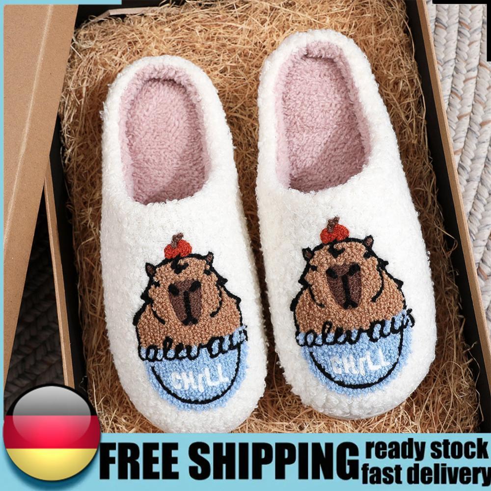 APL Capybara Pantofole Peluche Morbide Pelose Ciabatta Antiscivolo per Esterno Interno Camera da Letto