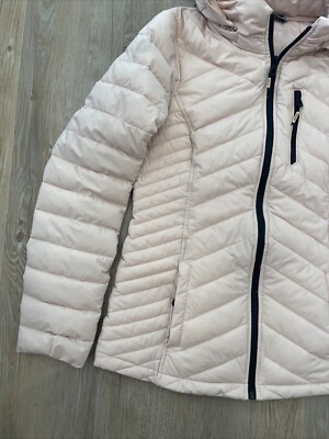 Nautica Pink Removable Hooded Packable Puffer Coat Size Size Small
