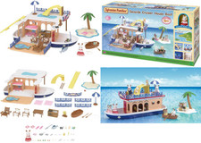 sylvanian families seaside cruiser houseboat value set