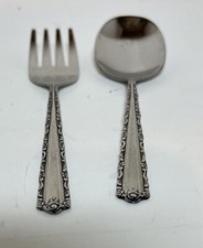 Oneida Deluxe S/S Cherie Baby Spoon  Fork Gently Used USA