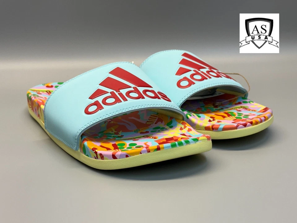 Adidas Adilette Comfort Farm Rio Slides HQ8848 NUEVO CON ETIQUETAS Sin cordones para mujer talla 9, 10, 11 Foto 2 de 4
