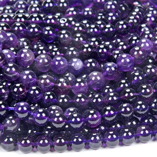 Natural Amethyst Gemstone AAA Round 5MM 6MM 7MM 8MM 9MM 10MM Loose Beads (D329) - Picture 3 of 3