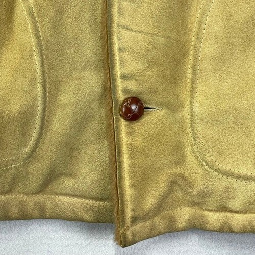 VTG 60s Pennys Suede Jacket Mens Medium Fur Lined Western Workwear Distressed - Picture 5 of 16