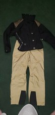 Spyder Picabo Xtl Women's Ski Jacket & Ski Pants Size 10 Black/gold Zip & Snap  