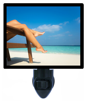 Tropical Decorative Photo Night Light, Solitude, Beach