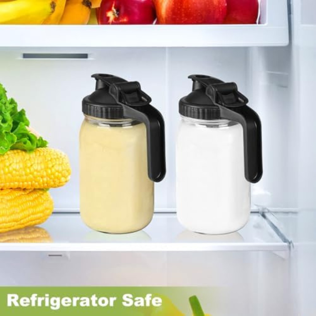 2PACK Mason Jar Pour Spout Lid Wide Mouth Mason Jars Mason Jar Pitcher Flip Cap