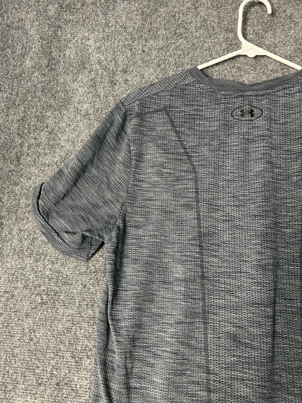 Under Armour T-Shirt Men's L Gray UA Threadborne HeatGear Fitted S/S Pullover