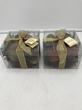 NEW Lot of 2 Pier 1 8oz Beaded Assorted Fruit Bowl Filler Holiday Decor