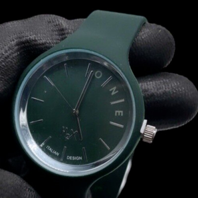 HERREN DAMEN UHR GRÜN SILBER CASUAL VERSTELLBARES ARMBAND UND GESCHENKPAKET