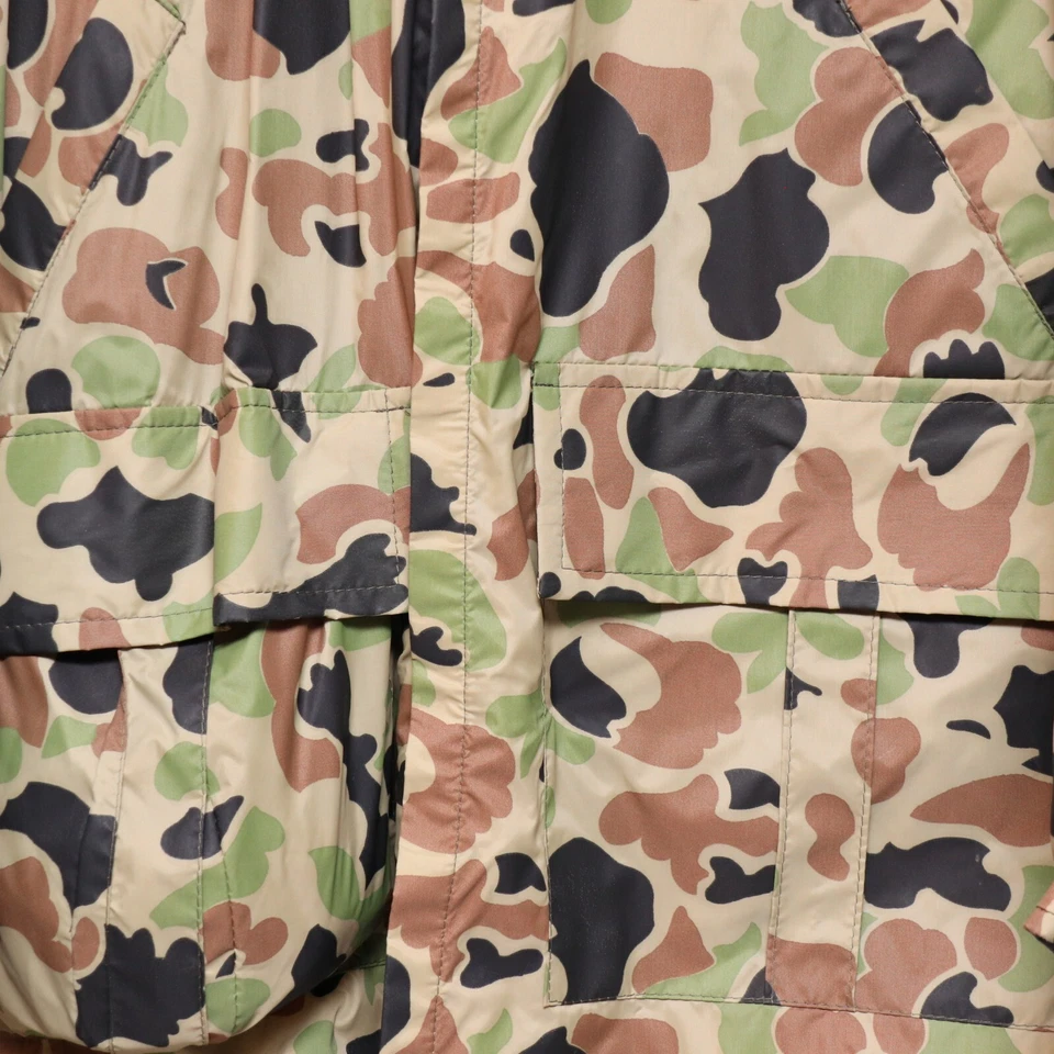 Vtg Stearns Float Flotation Camouflage Hooded Rain Jacket Coat Mens XL USA MN - Image 3 of 4