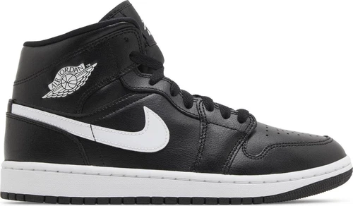 Jordan 1 Mid Black White W