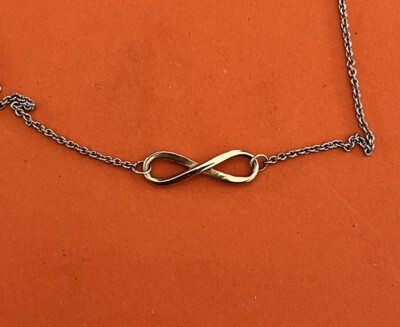 James Avery Retired Sterling Silver And 14k Gold Infinity Necklace