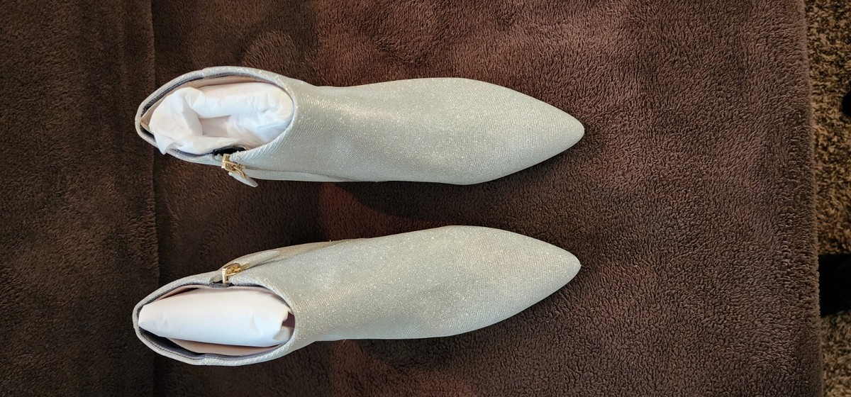NEW Kate Spade Giselle Silver boots size 10 | eBay
