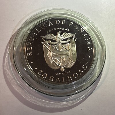 パナマ 20バルボア 1973 1973 パナマ共和国 銀貨 パナマ-Panama. シモン・ボリバール像 20