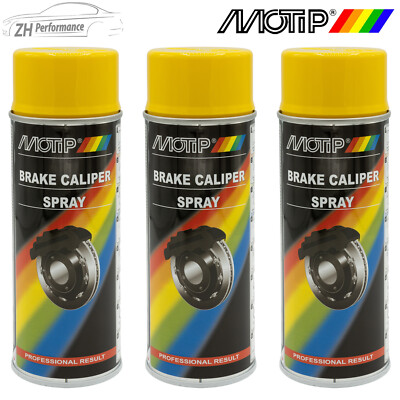 3x Motip Bremssattellack gelb Bremssattel Farbe 400ml
