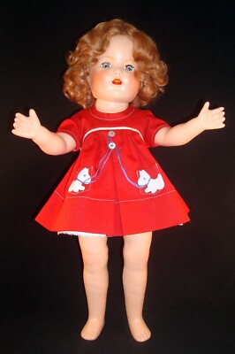 Shirley Temple Doll Red Scotty Dress Available in 9 sizes (no doll) by RubieMae