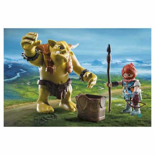 Playmobil 9343 Knights - Troll géant et soldat nain neuf - new - Foto 3 di 3