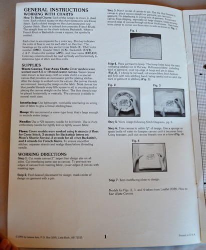 Leisure Arts Leaflet 2137 Cross Stitch TEAM MOM in Waste Canvas Sports 11 Design - Picture 6 of 7