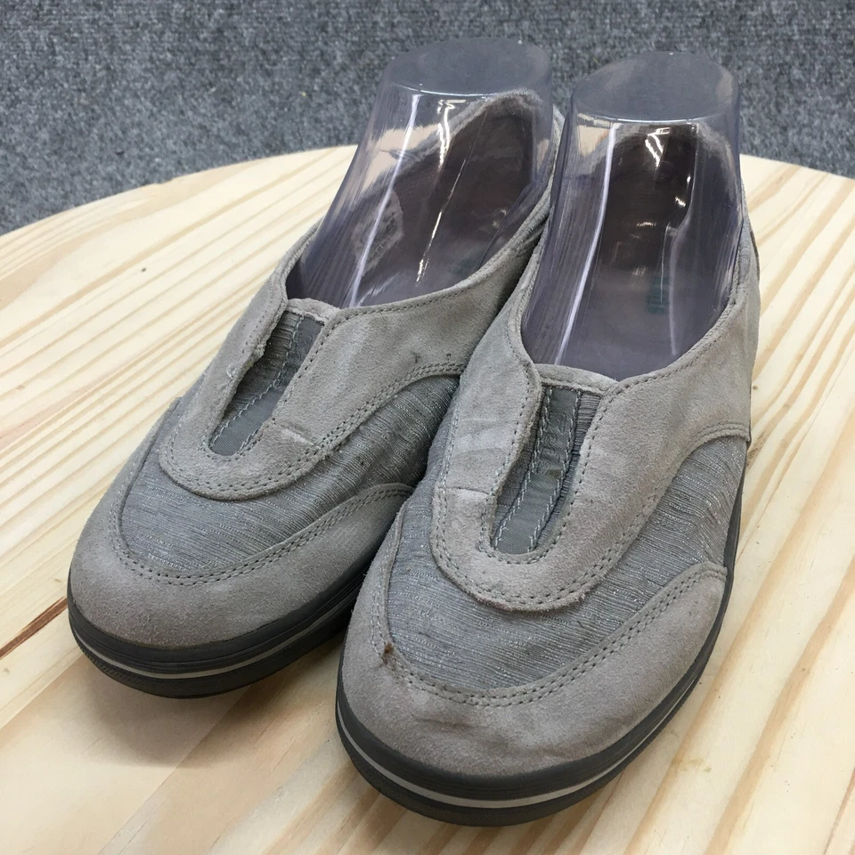 Zapatos Keds para mujer 8 ballets planos gris gamuza cómodos sin cordones bajos WH45044M Foto 3 de 4