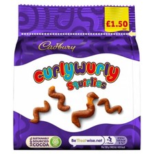 Cadbury Curly Wurly Squirlies Hanging Bag, 85g, Pack of 10 PMP £1.50