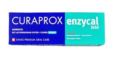 2x Curaprox Enzycal Zahnpasta 1450 ppm  Fluorid und Enzyme hoher Schmelzschutz