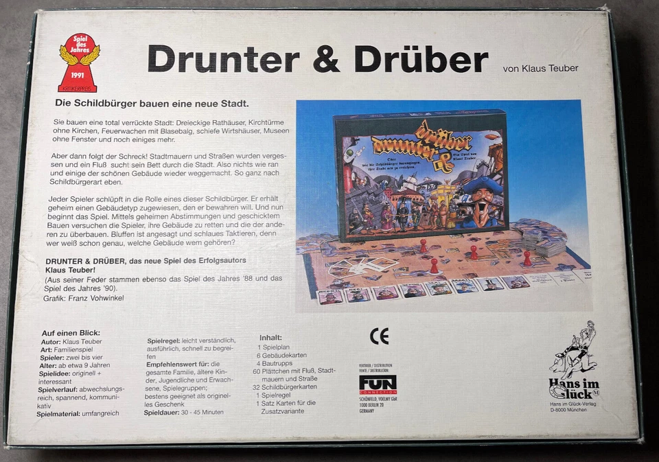 Hans im Glück - Drunter & Drüber - Spiel des Jahres 1991 - Gesellschaftsspiel - Bild 2 von 2