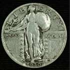 Standing Liberty Silver Quarter. 1930 S. Fine. Lot # 9049-183-284