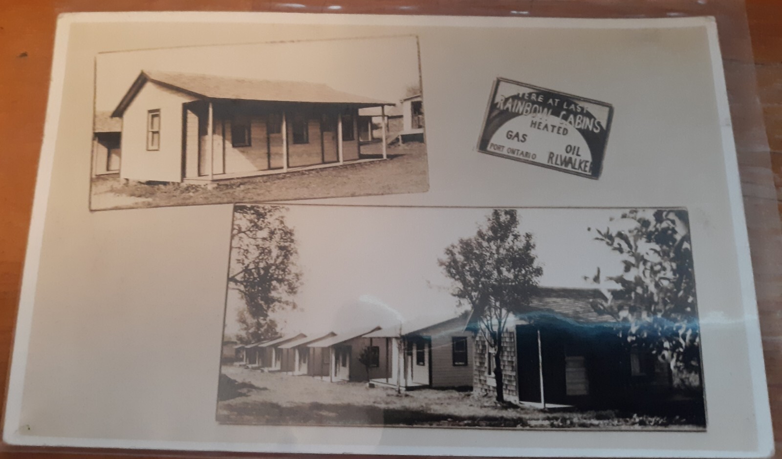 * RARE* VTG RAINBOW CABINS R.L. WALKER RPPC , PORT ONTARIO NY OSWEGO