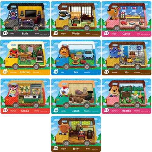 50Pcs Animal Crossing Mini RV Game Cards for NS Switch 22 X 30mm - Picture 4 of 7