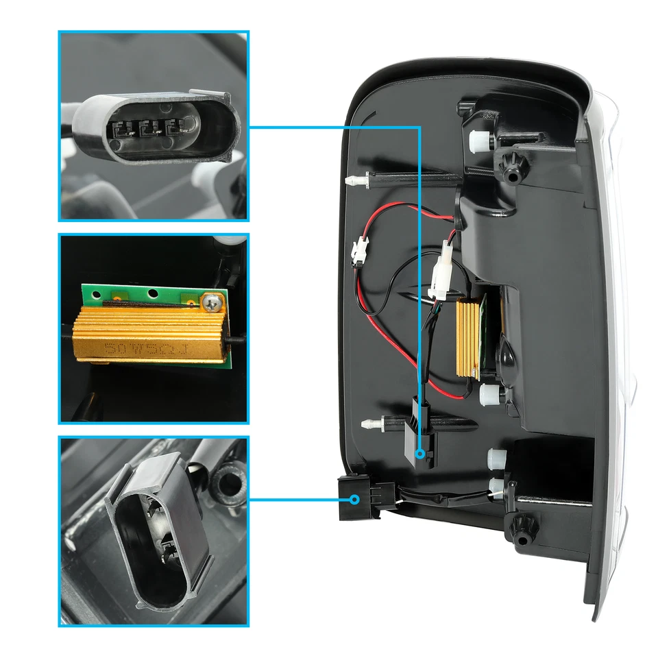 Black For Ford F150 LOBO 2004 2005 2006 2007 2008 LED Tube Tail Lights Lamps DOT - Image 4 of 4