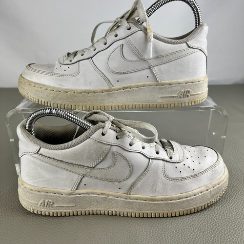 Nike Air Force 1 Low Retro Youth 314194 117 Triple White Used - Size 5.5Y - Picture 2 of 8
