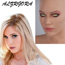 Silicone Female Mask Headwear Headgear Full Head Cover For Crossdresser Cosplay