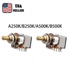 2 Pcs Brass Long Shaft 18-Split Push Push Pot AB250K/500K For IBANEZ PRS