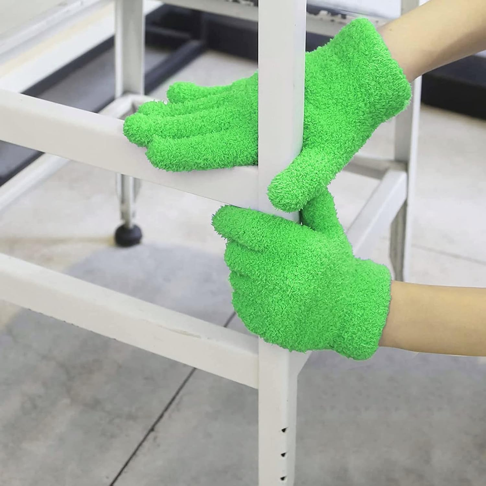 Microfiber Gloves for Plant Dusting,Resuable Leaf Cleaning Glove for