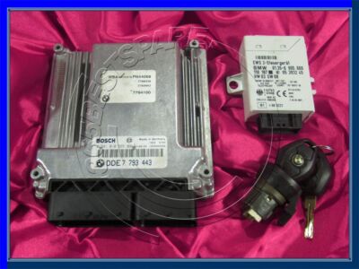 BMW 3er E46 2.0d M47N DIESEL MOTORSTEUERGERÄT DDE EWS3 ZÜNDSCHLOSS ZWEI SCHLÜSSEL SATZ