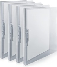 CRANBURY Punchless Binders Translucent Covers - Dusky Gray, 4 Pack , Clamp