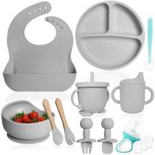 - Silicone Baby Feeding Set with Pacifier - Baby Led Weaning Supplies - Baby ...