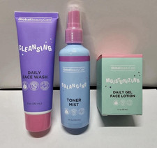 Global Beauty Care Face Skin Care Set Cleanser Toner Mist Gel Moisturizer