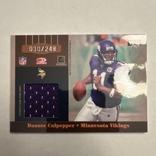 Donruss 2000 Elite Throwback Threads Vikings Jersey Lot (2) Culpepper/Walker