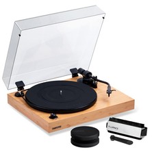 Fluance RT82 Reference Turntable with Record Weight and Vinyl Cleaning Kit