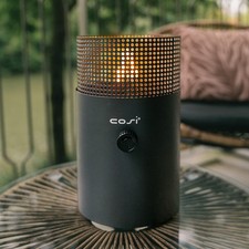 Black Portable Gas Lantern Outdoor Tabletop Fire Light Heater for Garden Patio