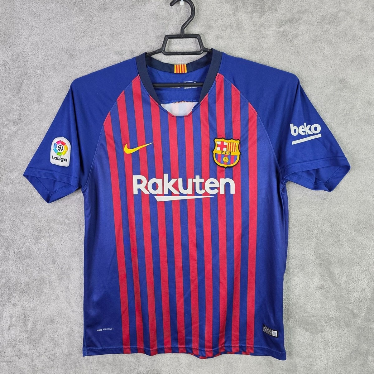 Mens FC BARCELONA 2018 2019 LEO MESSI #10 Football Soccer Shirt