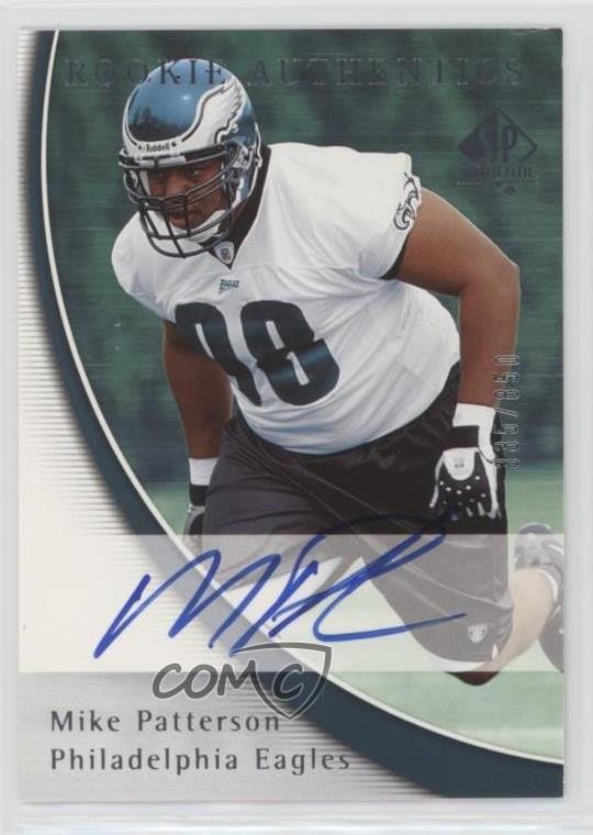 Mike Patterson SP Authentic #220 Autograph